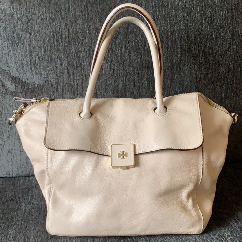Tory Burch Cream Leather Purse